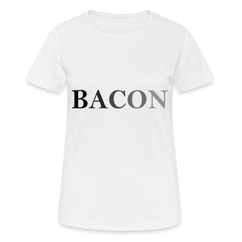 Bacon Verlauf - Frauen T-Shirt atmungsaktiv - Weiß - Vorne - AI Model Female 172 dark (172cm)