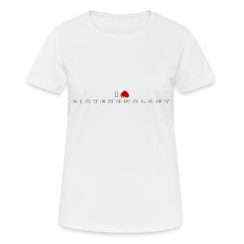 Ich hasse Biotechnologie - Frauen T-Shirt atmungsaktiv - Weiß - Vorne - AI Model Female 172 dark (172cm)