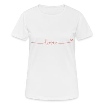 Love - Frauen T-Shirt atmungsaktiv - Weiß - Vorne - AI Model Female 172 dark (172cm)