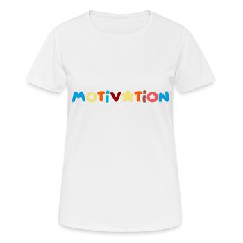 Motivation Pensées positives - T-shirt respirant Femme - blanc - Devant - AI Model Female 172 dark (172cm)