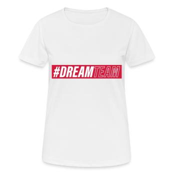 Dream Team - Frauen T-Shirt atmungsaktiv - Weiß - Vorne - AI Model Female 172 dark (172cm)