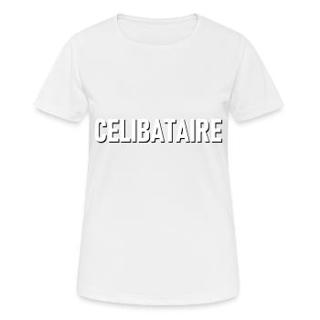 Célibataire - T-shirt respirant Femme - blanc - Devant - AI Model Female 172 dark (172cm)