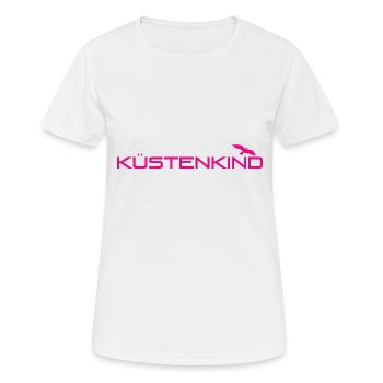 Küstenkind - Küste - Nordsee - Ostsee - Strand - Frauen T-Shirt atmungsaktiv - Weiß - Vorne - AI Model Female 172 dark (172cm)