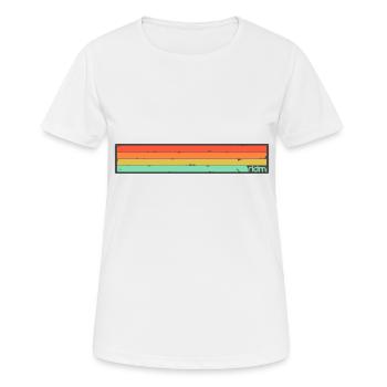 RIDM Rayures Vintage - T-shirt respirant Femme - blanc - Devant - AI Model Female 172 dark (172cm)