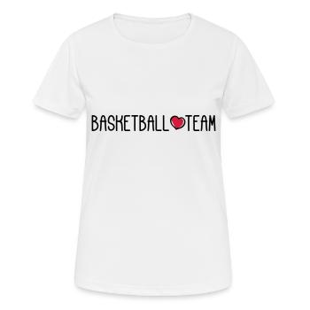 Équipe de basket-ball - T-shirt respirant Femme - blanc - Devant - AI Model Female 172 dark (172cm)