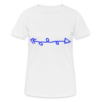pfeil - Frauen T-Shirt atmungsaktiv - Weiß - Vorne - AI Model Female 172 dark (172cm)