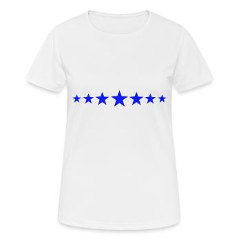 7 stars - Frauen T-Shirt atmungsaktiv - Weiß - Vorne - AI Model Female 172 dark (172cm)