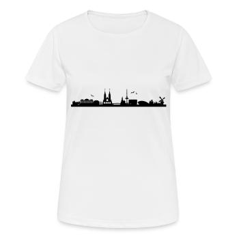 Skyline Bremen - T-shirt respirant Femme - blanc - Devant - AI Model Female 172 dark (172cm)