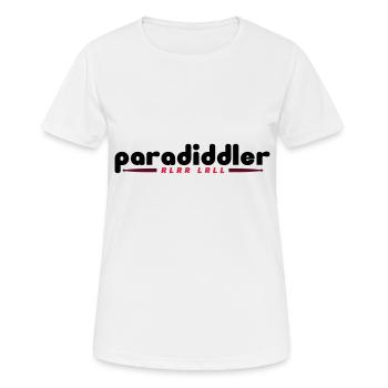 Paradiddler - Frauen T-Shirt atmungsaktiv - Weiß - Vorne - AI Model Female 172 dark (172cm)