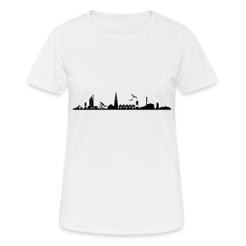 Skyline - Helgoland - Frauen T-Shirt atmungsaktiv - Weiß - Vorne - AI Model Female 172 dark (172cm)