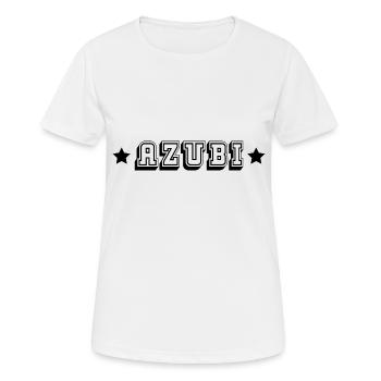 AZUBI tshirt weiss - Frauen T-Shirt atmungsaktiv - Weiß - Vorne - AI Model Female 172 dark (172cm)