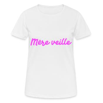 femme et mère merveille cadeau - T-shirt respirant Femme - blanc - Devant - AI Model Female 172 dark (172cm)