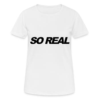 Techno music rave house so real gift - Women's Breathable T-Shirt - white - Front - AI Model Female 172 dark (172cm)