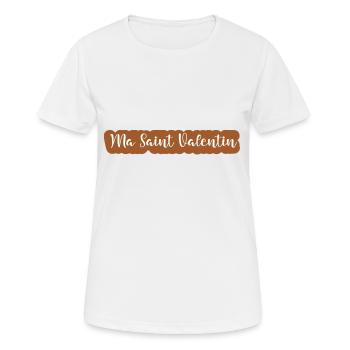 Ma saint valentin - T-shirt respirant Femme - blanc - Devant - AI Model Female 172 dark (172cm)