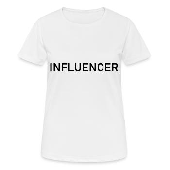 Influencer Slogan - Logo - Advertising - Marketing - Women's Breathable T-Shirt - white - Front - AI Model Female 172 dark (172cm)
