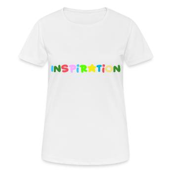 Inspirierend positives Denken - Frauen T-Shirt atmungsaktiv - Weiß - Vorne - AI Model Female 172 dark (172cm)