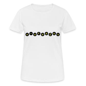 E-Scooter Roller Scooter - T-shirt respirant Femme - blanc - Devant - AI Model Female 172 dark (172cm)