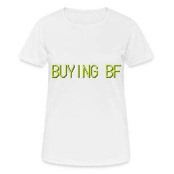 buying bf - Women's Breathable T-Shirt - white - Front - AI Model Female 172 dark (172cm)