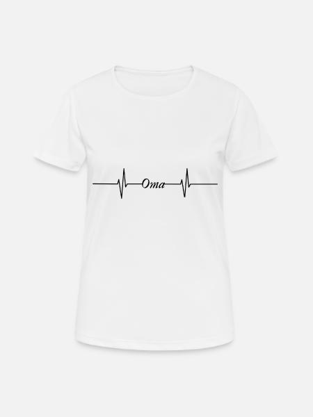 Grandma heartbeat - Women's Breathable T-Shirt - white