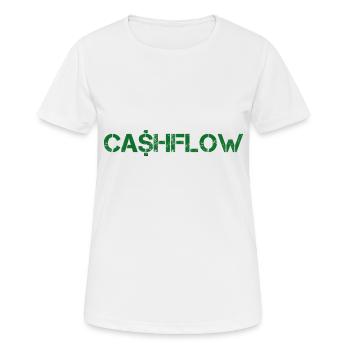 Cash Flow - Green - Women's Breathable T-Shirt - white - Front - AI Model Female 172 dark (172cm)