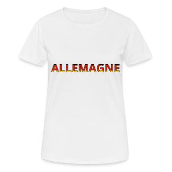 Drapeau Allemagne - T-shirt respirant Femme - blanc - Devant - AI Model Female 172 dark (172cm)