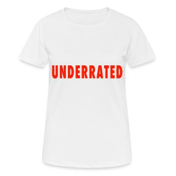 sous-estimé - T-shirt respirant Femme - blanc - Devant - AI Model Female 172 dark (172cm)