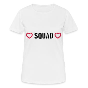 Squad Herz - Frauen T-Shirt atmungsaktiv - Weiß - Vorne - AI Model Female 172 dark (172cm)