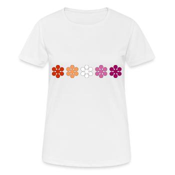 Fierté lesbienne subtile - T-shirt respirant Femme - blanc - Devant - AI Model Female 172 dark (172cm)