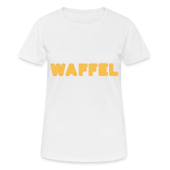 waffel backen - Frauen T-Shirt atmungsaktiv - Weiß - Vorne - AI Model Female 172 dark (172cm)