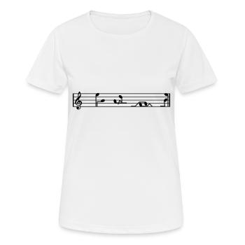 notes de musique - T-shirt respirant Femme - blanc - Devant - AI Model Female 172 dark (172cm)