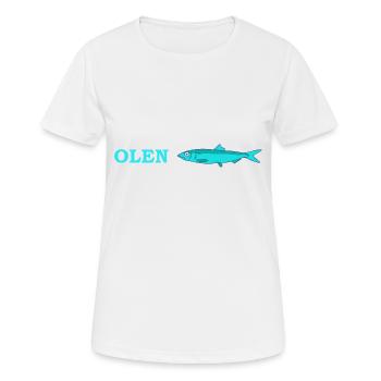 Ich bin Hering. - Frauen T-Shirt atmungsaktiv - Weiß - Vorne - AI Model Female 172 dark (172cm)