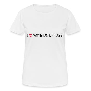 J’adore Millstätter See - T-shirt respirant Femme - blanc - Devant - AI Model Female 172 dark (172cm)