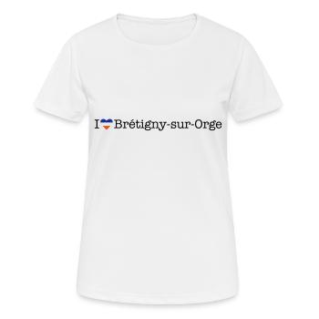 J’adore Brétigny sur Orge - T-shirt respirant Femme - blanc - Devant - AI Model Female 172 dark (172cm)