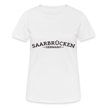 Saarbrücken Allemagne idée cadeau maison - T-shirt respirant Femme - blanc - Devant - AI Model Female 172 dark (172cm)