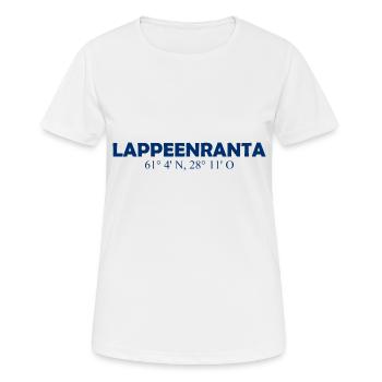 Lappeenranta - Finland - Coordinates - Longitude - Women's Breathable T-Shirt - white - Front - AI Model Female 172 dark (172cm)