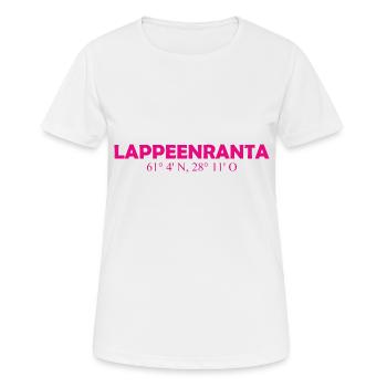 Lappeenranta - Finland - Coordinates - Longitude - Women's Breathable T-Shirt - white - Front - AI Model Female 172 dark (172cm)