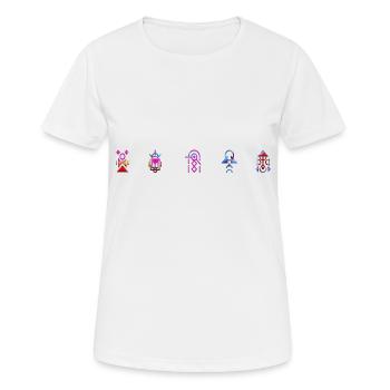 Novavarion Space Sci Fi étoiles galaxie lune planètes - T-shirt respirant Femme - blanc - Devant - AI Model Female 172 dark (172cm)