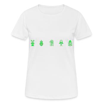 Novavarion Space Sci Fi étoiles galaxie lune planètes - T-shirt respirant Femme - blanc - Devant - AI Model Female 172 dark (172cm)