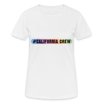 Équipage californien - T-shirt respirant Femme - blanc - Devant - AI Model Female 172 dark (172cm)