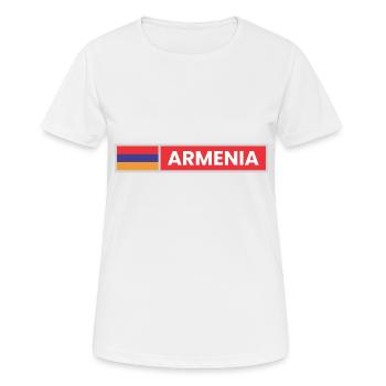 Armenien-Flagge - Frauen T-Shirt atmungsaktiv - Weiß - Vorne - AI Model Female 172 dark (172cm)