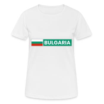 Bulgarien Flagge - Frauen T-Shirt atmungsaktiv - Weiß - Vorne - AI Model Female 172 dark (172cm)