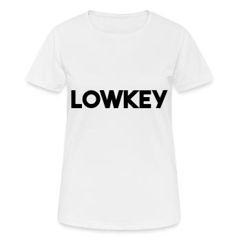 ZURÜCKHALTEND - Frauen T-Shirt atmungsaktiv - Weiß - Vorne - AI Model Female 172 dark (172cm)