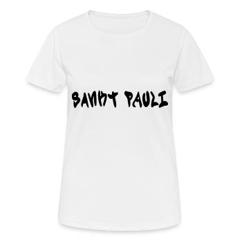 SANKT PAULI - Frauen T-Shirt atmungsaktiv - Weiß - Vorne - AI Model Female 172 dark (172cm)