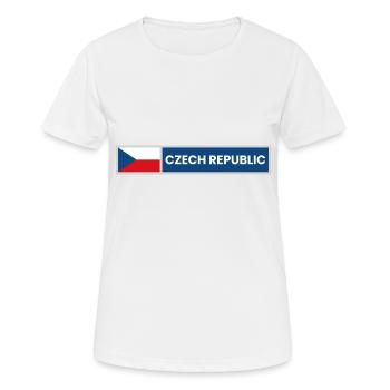 Czech National Flag - Women's Breathable T-Shirt - white - Front - AI Model Female 172 dark (172cm)