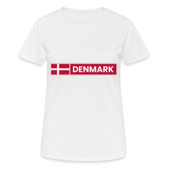 Denmark National Flag - Women's Breathable T-Shirt - white - Front - AI Model Female 172 dark (172cm)