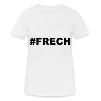 #FRECH - Frauen T-Shirt atmungsaktiv - Weiß - Vorne - AI Model Female 172 dark (172cm)