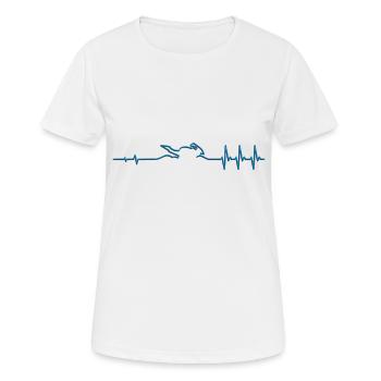 Puls Superbike schattiert - Frauen T-Shirt atmungsaktiv - Weiß - Vorne - AI Model Female 172 dark (172cm)