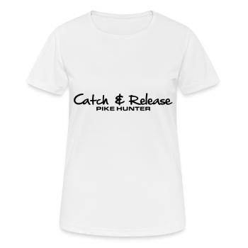 C & R Pike Hunter - T-shirt respirant Femme - blanc - Devant - AI Model Female 172 dark (172cm)