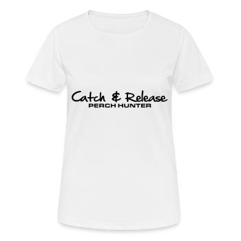 C & R perche Hunter - T-shirt respirant Femme - blanc - Devant - AI Model Female 172 dark (172cm)
