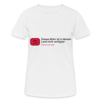 Dieses Motiv ist in deinem Land nicht verfügbar - Frauen T-Shirt atmungsaktiv - Weiß - Vorne - AI Model Female 172 dark (172cm)